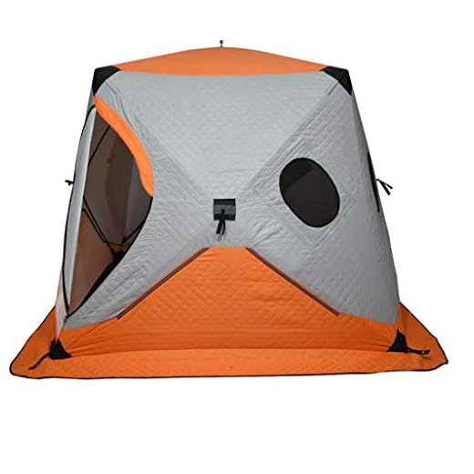 Dzwyc Tiendas de Campana Automática Pop-up Tienda de campaña Forma 4 Persona Panda con 2 Puertas Tienda Impermeable instantánea for la Familia Senderismo Tiendas de Tunel (Color : Orange)