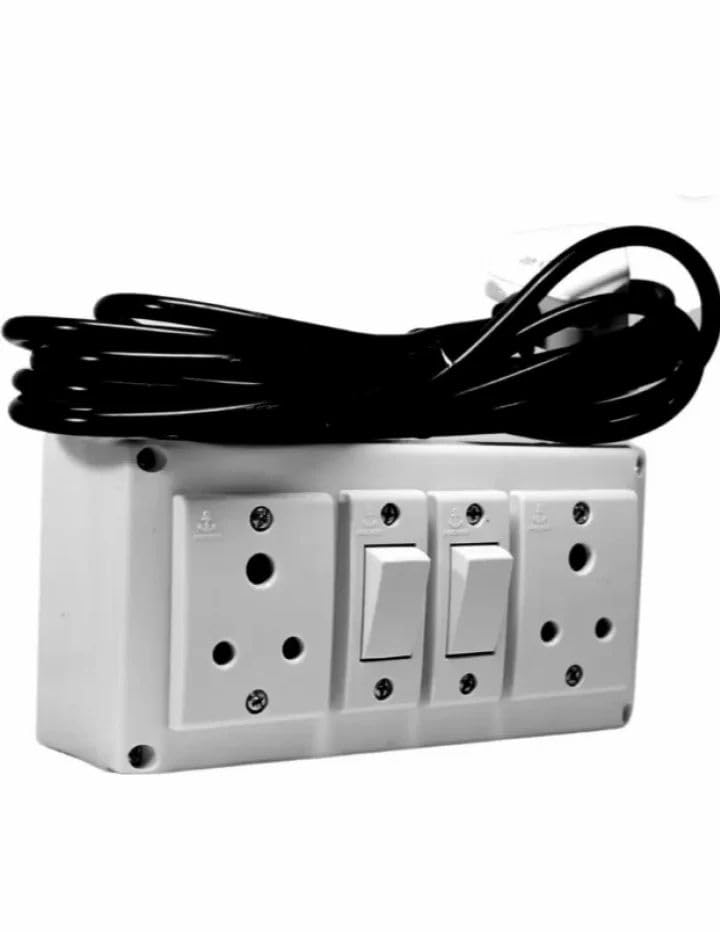 2 Switch 2 Socket 6-Model Extension Box with Long Cable | Dual Switches, 2 Sockets, Long Power Cord, Wall Mount Ready, 6-Model Design-image-4