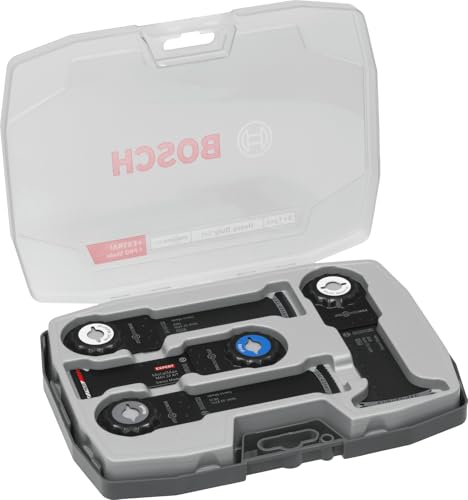 Bosch 4x Heavy Duty Set, 4-tlg. (für Edelstahl (Inox), Stahl, 200 x 120 mm, Professional Zubehör Multifunktionswerkzeug)