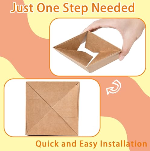 Blueshake 25 Pack Individual Cupcake Boxes with Window, Food-Safe Cupcake Holders with Inserts, Stackable Deep Cupcake Carrier (Khaki) - Image 5