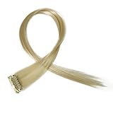 Hochwertige hitzebeständige Kunstfaser bis ca 120°C, 1 Clip bunte Strähnchen : Breite 3,5cm; Länge 55cm;