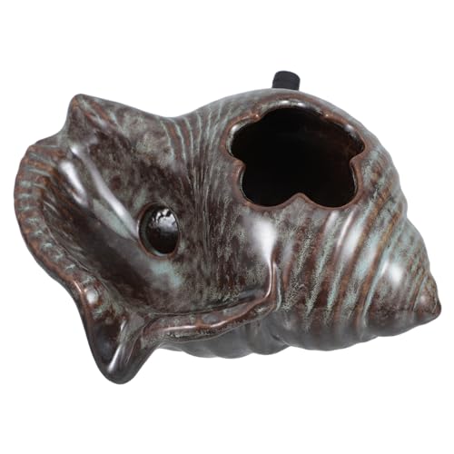 BESTonZON Elegant Outdoor Waterfall Landscape Fish Tank Decoration Fountain Spitter Conch Shape