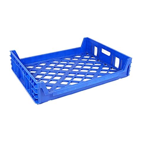 Fuzzy Brands Drying Rack for 15 loaf Bread Stackable Single Trays, Polypropylene (PP) Material, Food Approved Cooling Boxes (Blue) Cover