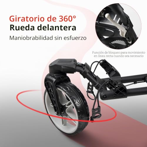 Miniatura 5 de Caddytek Caddylite One-Giratorio V8, Gris Oscuro Carrito De Empuje De Golf, Unisex-Adulto, Negro, Talla Única