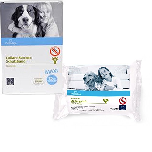 Preisvergleich Produktbild Camon Halsband 75 cm und Niemöl-Tücher für Hunde