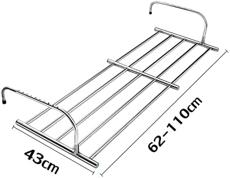 Stainless Steel Extendable Clothes Drying Rack - Versatile Folding Airer for Balcony & Radiator, Multi-Functional Shoe Rack & Towel Holder, Perfect for Hanging Clothes, Underwear, Socks & More