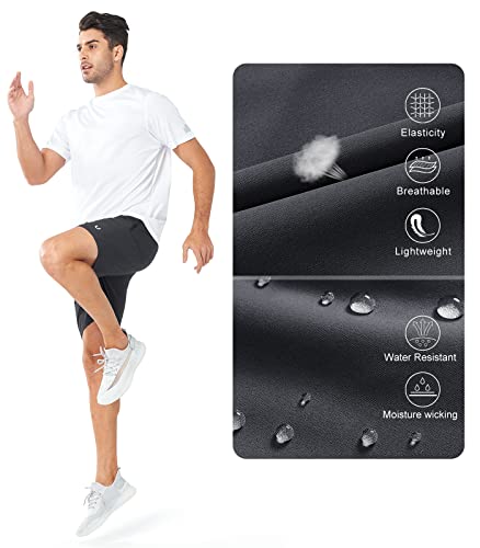 Northyard Men's Athletic Hiking Shorts Quick Dry Workout Shorts 7"/ 9"/ 5" Lightweight Sports Gym Running Shorts Basketball Exercise Darkgrey-Basic M #TOP4
