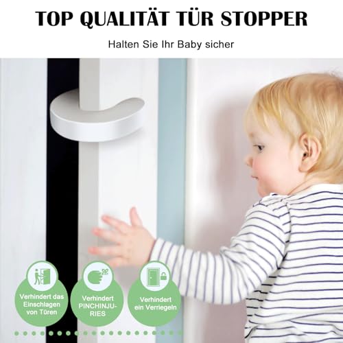 4 PCS Kindersicherung Tür, Weiche Kindersicherung Türstopper Finger Guards Schaum Klemmschutz für Türen Baby Finger Schutz