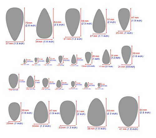 Aleks Melnyk #151 Metal Stencil For Jewelry, Shape Earring Teardrops Cutouts Stencil, Lapidary Template For Cabochons, Tear Drop, Jewelry Making Templates, Bracelets, Earrings Diy, Teardrop Pattern #TOP1