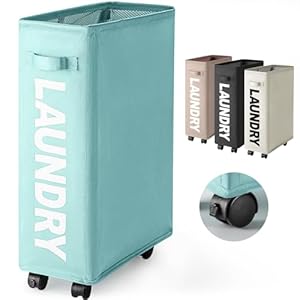 Rieeyrslza Bleu Clair 43L Faltbarer Wäschekorb