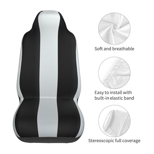Housses de siège avant de voiture respirantes universelles pour auto camion et SUV rayées