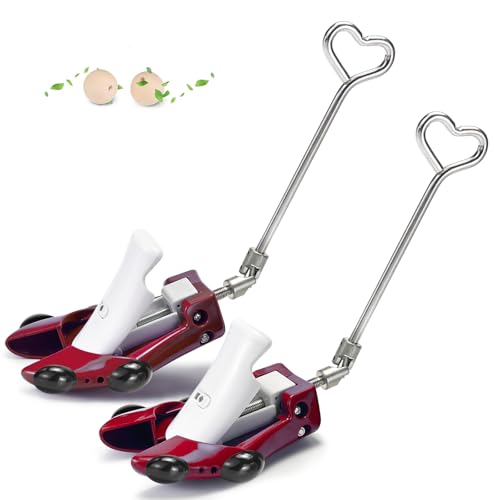 Masvan Shoe Stretcher for Men Women Boots, Pair of Calf Boots Expander Stretcher Adjustable Width & Height Instep for Thick Wide Feet, Shoe Widener for Hiking Working Cowboy Boots,Red,Women's 2.5-7