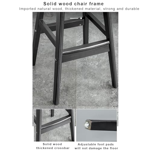 Chaises de bar design moderne milieu du siècle avec dossier gris - 8