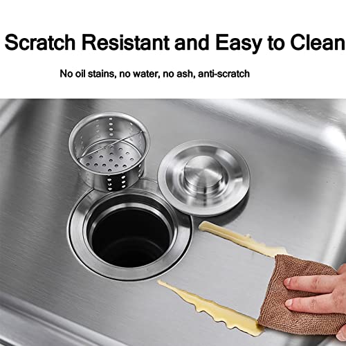 Évier de cuisine simple en acier inoxydable avec support et robinet complet