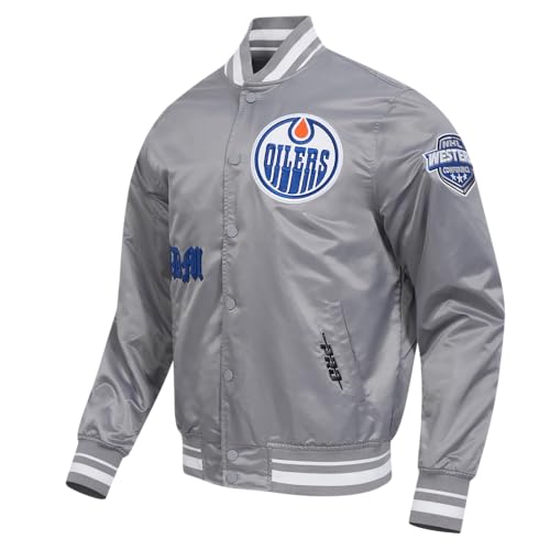 Image of Pro Standard Mens NHL Old English Satin Jacket