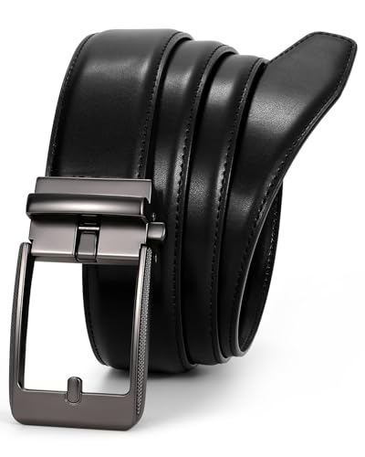 Men's Ratchet Belts Mens Leather Dress Belt for Jeans Casual Work Adjustable Golf Belts Gifts for Men Ratchet Belt