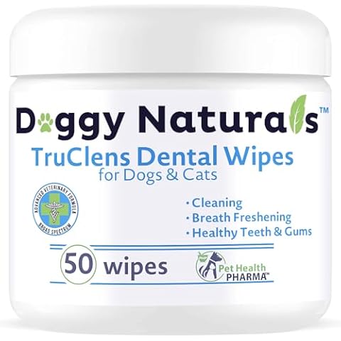 Pet Health Pharma Truclens Dental Wipes fro Cats and Dogs (50 Count)… Cover
