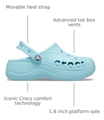 Crocs Women's Baya Platform Wooden Shoes