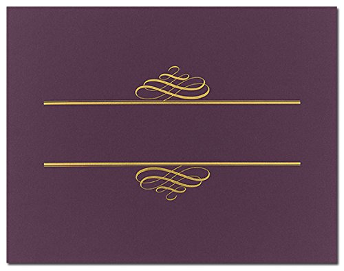 Lot de 25 couvertures violettes pour certificat de valeur.