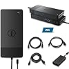 Estación de acoplamiento Dell WD22TB4, base Thunderbolt 4, estación de acoplamiento Dell de 180 W con puerto HDMI/Dual DisplayPort, soporte para monitor doble, paquete con cables HDMI/DP (renovado)