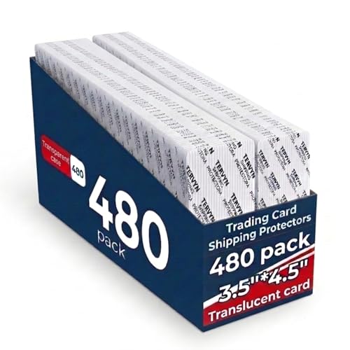 TERVYN 480 Pack Trading Card Shipping Protectors-3.5x4.5
