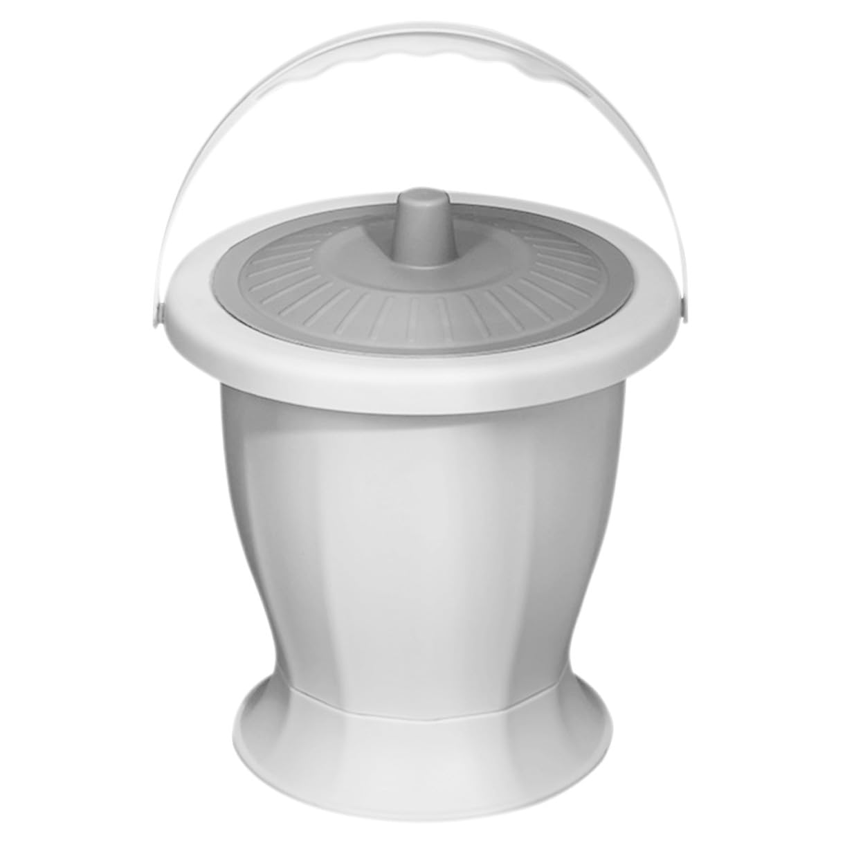 Pot de chambre portable PLAFOPE avec seau à urine épais et couvercle gris lune