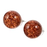 ARTIBETTER Pendientes de Bola de Resina Rojos 20 Mm Ligeros y Delicados Pendientes Únicos para Mujer Moda Otoño E Invierno y Uso Diario