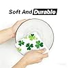 Microfiber Printed Dish Towels for Kitchen, Soft & Absorbent Cleaning Cloths for Washing, Drying and Wiping Dishes, Countertops and Cookware – Cute and Stylish Designs (2 Pack) (Green Shamrock) #2