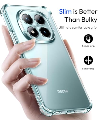 Image of KAPAVER Essential Back Cover Case Compatible with Redmi Note 15 / Poco M8 - Clear (PC+TPU) (Redmi Note 15 / Poco M8 - Clear)
