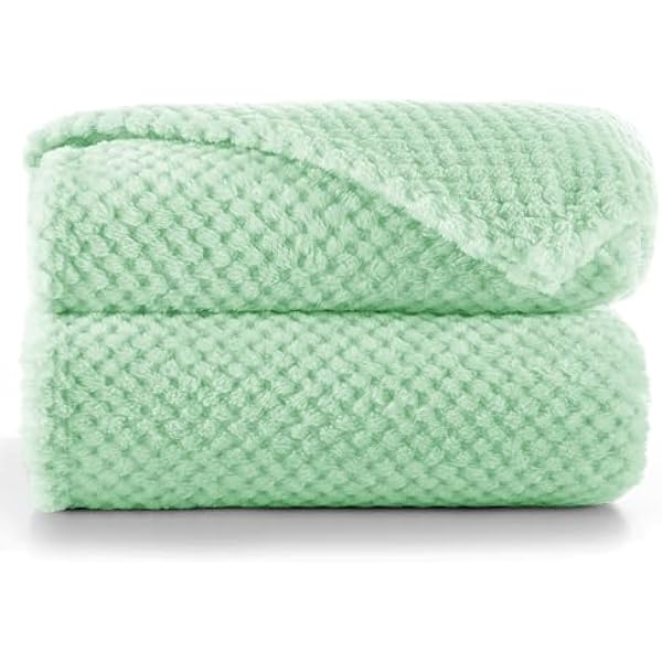 DecoKing 32206 Стеганое одеяло из микрофибры 70x150 см, мятный цвет, легкое, приятное, уютное, в скандинавском стиле Minze Henry
