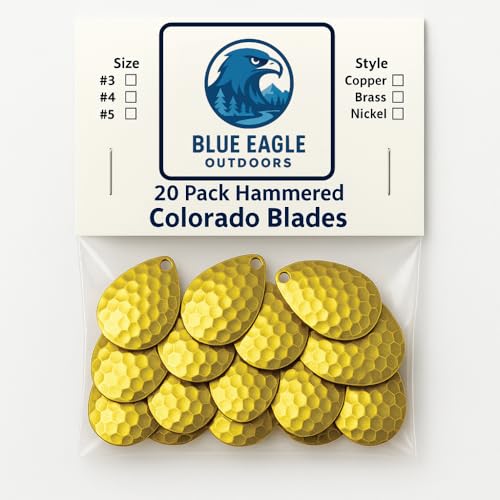 20 Count - Colorado Spinner Blades for DIY Lure Making -
