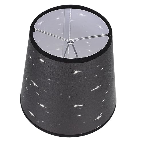 TOPBATHY pantalla de estrellado lampara escritorio lampara de mesa decoración cilíndrico Lino tulipas para lampara colgante pantalla de tela pantalla de de tela Black