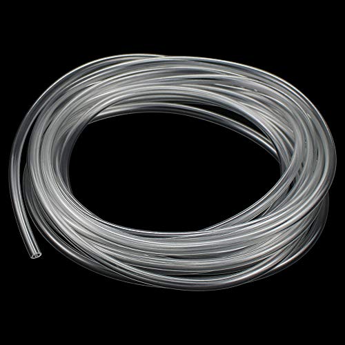 PLCatis 5 Mètres Tuyau Transparent PVC Souple Transparent Tuyau d’Air Aquarium de Diamètre Intérieur 4mm et Diamètre Extérieur 6mm pour Porter les Liquide et l’Eau - 1 Rouleau