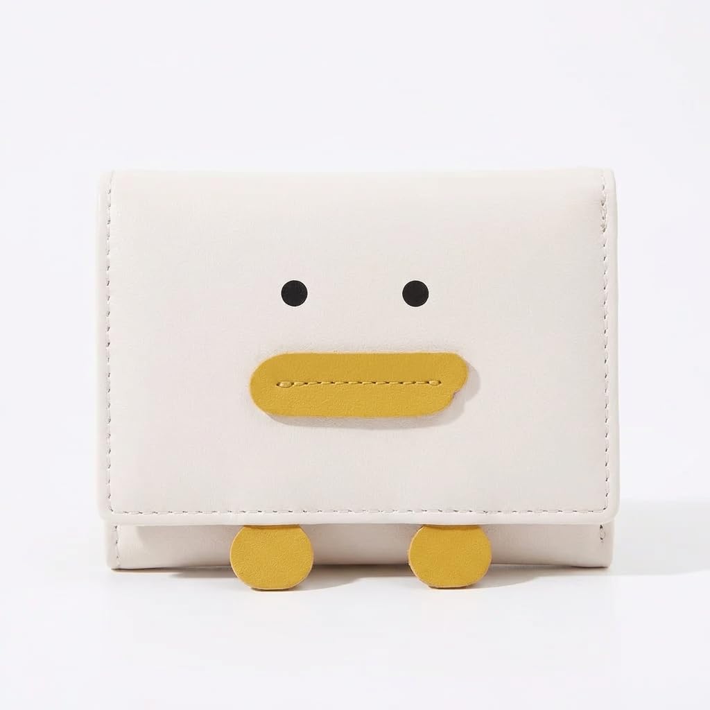 Women's Cute Cartoon Character Trifold Wallet | Suede & PU Leather Card Holder with Photo Frame Patch | Snap Button Closure Mini Purse | 6 Card Slots, ID Window & Coin Pocket (Pink)-image-27