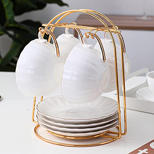 EUBUY Coffee Mug Holder, Metal Coffee Mug Stand for Easy Pick, Free Standing Mug Rack for Counter Cabinet Desktop Home Kitchen Decor