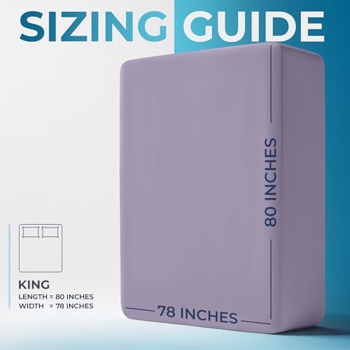 Image of Utopia Bedding Extra Deep Pocket King Fitted Sheet, Fits up to 21 Inch Mattress - Hotel Luxury, Soft, Breathable and Comfy - Shrinkage and Fade Resistant - Easy Care (Lavender)