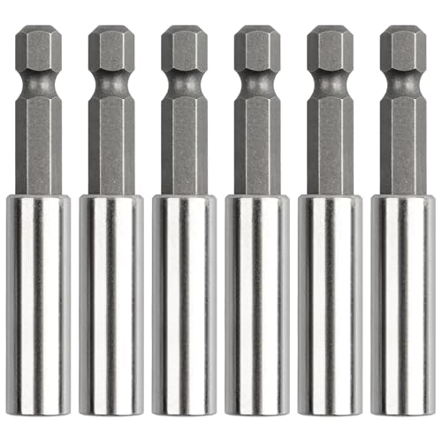Galenecx 6 Pezzi Portainserti Magnetico, 1/4 Gambo Esagonale Portapunte Mag, Trapano Porta-punte a Cambio Rapido Portainserti, per Trapano Elettrico, Avvitatore a Percussione, Avvitatore a Batteria