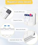 Magnetic Double-Sided Whiteboard Calendar, 36" x 24" | Dry Erase Calendar for Wall, Aluminum Frame White Board Planner Monthly Marker Board for Kitchen, Memo, School, Home, Office