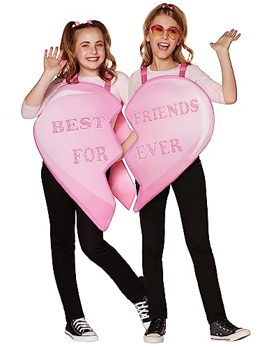 Spirit Halloween Kids BFF Candy Heart Costume, Girls, CHILD ONE SIZE FITS MOST, Multicolor