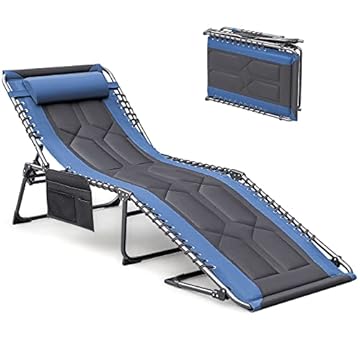 folding padded chaise lounge chair
