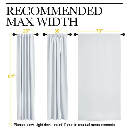 image for NICETOWN Living Room Darkening Curtain Drapes - (Cloud Grey Color) W70