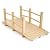 MAT EXPERT 5FT Wooden Garden Bridge, Sturdy Outdoor Pond Bridge with Safety Railings, Garden Pathway, Decorative Landscape Footpath for Backyard, Patio, Creek & Farm Decoration (Natural)