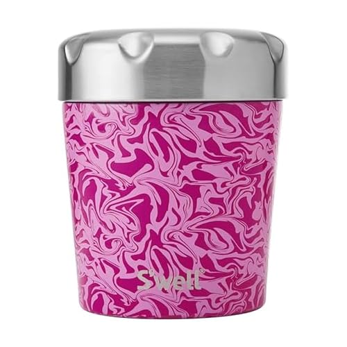 S'well Stainless Steel Ice Cream Chiller, 16oz, Strawberry Swirl, Triple