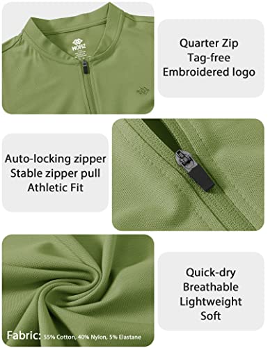 Mofiz Women's Golf Polo Shirts Sleeveless Shirts Tennis Tops Sports Tees Quick Dry Activewear T-Shirts Collarless Zipper Front S Avocado Green #TOP4
