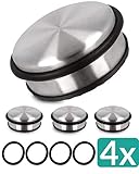 türstopper edelstahl boden SCHUTZ: Seitlich umlaufender Gummiring schützt Türen, Wände und Fenster vor Kratzern und Schrammen | Tür Puk mit Stoßschutz ermöglicht Durchlüften ohne Zuknallen von Fenstern oder Türen.