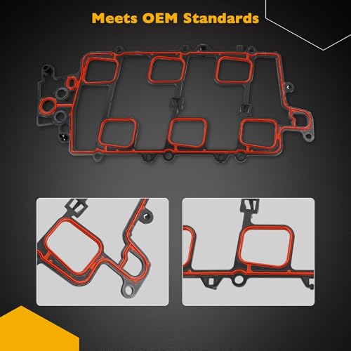 Image of 3.8 Intake Manifold Gasket Set, Compatible with 1997-2009 Buick Regal Pontiac Grand Prix Chevy Impala Lumina Monte Carlo Oldsmobile Intrigue Regency, Replaces# MIS16203A