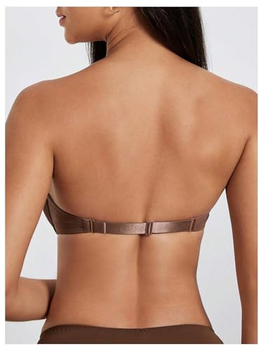Image of RoseSeek Women's Strapless Underwire Push Up Front Closure Bra | Front Closure, Bandeau Bra, Tube Tops