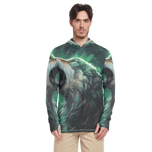 Pêche Solaire Capuche Homme Anti Éruptions Cutanées T-Shirt UPF 50+