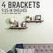 Pipe DÉCOR Industrial Pipe Shelf Brackets 4 Pack, Authentic Pipe Plumbing Fittings and Pieces, Wall Mounted Double Flange Floating Shelves, Vintage Shelving Decor (10 Inch)