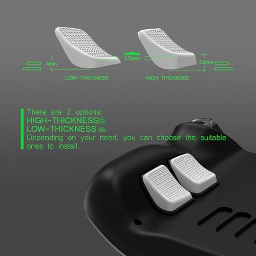 PlayVital Cool Gray Back Button Enhancement Set for Steam Deck LCD, Grip Improvement Button Protection Kit for Steam Deck OLED - 2 Different Thickness - 2